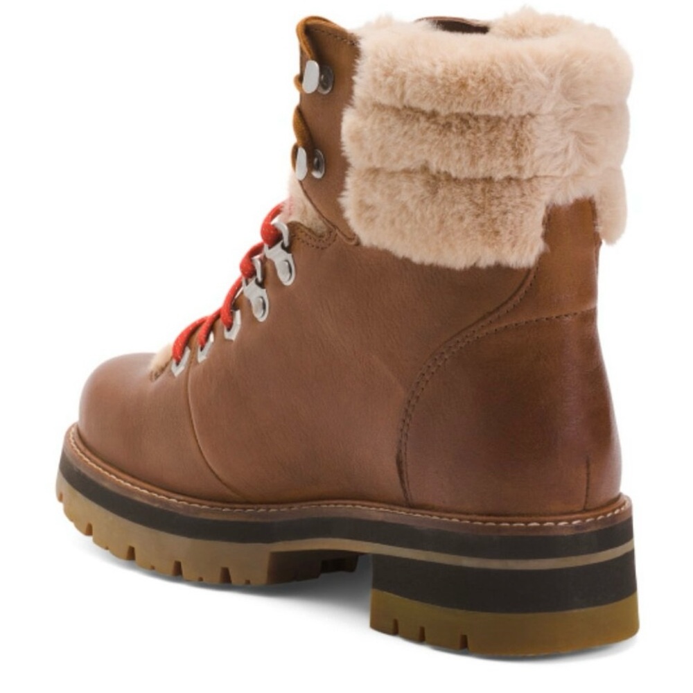 CLARKS Dark Tan Orianna Leather Hiker Boots - Picture 10 of 10